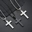 MERTTURM Kreuz Halskette für Herren, Schmuck Edelstahl, Kreuz Anhänger mit 60cm Kette, Farbe Schwarz(lichtecht & schweißfest)