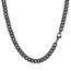 PROSTEEL Herren lang Halskette schwarz Edelstahl Panzerkette 76cm 6mm breit kubanische Gliederkette Link Chain Necklace Hip Hop Stil Kette Modeschmuck Accessoire für Männer