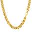 PROSTEEL Halskette 60cm 18k vergoldet Panzerkette 9mm breit Hip Hop Herren Kette kubanische Gliederkette Link Chain Necklace Männer Frauen Modeschmuck für Weihnachten Neujahr