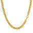 PROSTEEL Herren Kette Collier 18k vergoldet 46cm/18 in. Panzerkette Halskette 6mm breit kubanische Gliederkette Hip Hop Link Chain Necklace Modeschmuck Accessoire für Männer Frauen