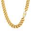 PROSTEEL Herren lang Halskette 18k vergoldet Panzerkette 76cm 12mm breit kubanische Gliederkette Link Chain Necklace Hip Hop Stil Kette Modeschmuck Accessoire für Männer