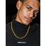 PROSTEEL Herren Kette Collier 18k vergoldet 46cm/18 in. Panzerkette Halskette 6mm breit kubanische Gliederkette Hip Hop Link Chain Necklace Modeschmuck Accessoire für Männer Frauen