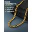 PROSTEEL Herren Collier Kette 18k vergoldet 66cm/9mm Panzerkette Halskette trendig Hip Hop Rapper kubanische Gliederkette Männer Modeschmuck Accessoire Link Chain Necklace
