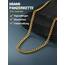 PROSTEEL Herren Panzerkette 18k vergoldet lang Halskette 6mm/71cm kubanische Gliederkette Link Chain Necklace Hip Hop Rapper Roker Modeschmuck Accessoire für Weihnachten Geburtstag