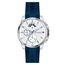 Tommy Hilfiger Analoge Multifunktionale Quarz-Uhr für Herren 48 mm - Weißes Zifferblatt, Blaues Silikonarmband, 3 Unterzifferblätter, Wasserdicht bis 5ATM - 1791349