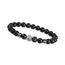 Chakra Perlenarmband aus Onyx Natursteinperlen | Kugelarmband mit grauer Jaspis Perle | Armband Männer (Grau)