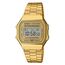 Casio Collection Unisex Retro Armbanduhr A168WG-9EF, Gold/Gold/Grau, Einheitsgröße