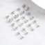 Yolev 6 Paar Dot Ohrstecker Schwarz Unisex Edelstahl Ohrringe Runde Flat Top Ohrringe Schwarz Set Damen Herren M?dchen (3mm-8mm) Halloween Punk Rock Ohrstecker (Silber flach)
