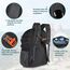 RAINSMORE Wanderrucksack Herren Damen 40L Wasserdichter Rucksack Leicht Groß Reiserucksack Trekkingrucksack mit Reflexstreifen Für Klettern Radfahren Bergsteigen Reisen Schwarz