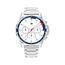 Tommy Hilfiger Multi Zifferblatt Quarz Uhr für Herren mit Silbernes Edelstahlarmband - 1792242