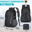 RAINSMORE Wanderrucksack Herren Damen 40L Wasserdichter Rucksack Leicht Groß Reiserucksack Trekkingrucksack mit Reflexstreifen Für Klettern Radfahren Bergsteigen Reisen Schwarz