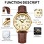 HANPOSH Uhren Herren Herren Uhr Analog Quarz Uhren für Männer Wasserdicht Armbanduhren Mode Business Uhr mit Datum Leder Band