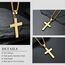 MERTTURM Kreuz Halskette für Herren, Schmuck Edelstahl, Kreuz Anhänger mit 60cm Kette, Farbe Silber Schwarz Gold(lichtecht & schweißfest)