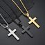 MERTTURM Kreuz Halskette für Herren, Schmuck Edelstahl, Kreuz Anhänger mit 60cm Kette, Farbe Silber Schwarz Gold(lichtecht & schweißfest)