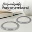 Meinearmbänder Armband mit Gravur – Partnerarmband für Paare – Hochwertiges Silberarmband mit persönlicher Namensgravur – Individuelles Freundschaftsarmband für Sie & Ihn (1 Armband)