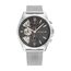 Tommy Hilfiger Multi Zifferblatt Quarz Uhr für Herren mit Silbernes Edelstahl-Mesh-Gliederarmband und Lederarmband