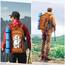 RAINSMORE Wanderrucksack Herren Damen 40L Wasserdichter Rucksack Leicht Groß Reiserucksack Trekkingrucksack mit Reflexstreifen Für Klettern Radfahren Bergsteigen Reisen Orange