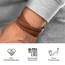 Simaru Lederarmband Herren aus Premium Leder Made in Germany, Männer Armband größenverstellbar in schwarz, braun oder Hellbraun (Hellbraun)