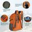 RAINSMORE Wanderrucksack Herren Damen 40L Wasserdichter Rucksack Leicht Groß Reiserucksack Trekkingrucksack mit Reflexstreifen Für Klettern Radfahren Bergsteigen Reisen Orange