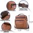 SPAHER Umhängetasche Leder Herren Herrentasche Schultertasche Echtes Leder Handgelenktasche Herren Schultertasche Crossbody Bag Messenger Bags Geschenk für Männer Braun