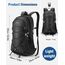 HOMIEE Wanderrucksack Herren Damen 45L Wasserdichter Rucksack Leichter Trekkingrucksack Groß Reiserucksack Sportrucksack mit Reflexstreifen für Campingplätze Radfahren Bergsteigen Reisen