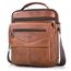 SPAHER Umhängetasche Leder Herren Herrentasche Schultertasche Echtes Leder Handgelenktasche Herren Schultertasche Crossbody Bag Messenger Bags Geschenk für Männer Braun