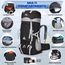 IGOLUMON Wanderrucksack 60L Herren Damen Trekkingrucksack Reiserucksack Großer Wasserdicht Wandern Rucksack mit Regenhülle für Camping Trekking Mountainering Outdoor Reisen Schwarz