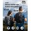 Terra Peak® Premium Wanderrucksack 20L (FLEX 20) Damen Herren & Erwachsene klein schwarz - Trekking-Rucksack wasserdicht - Daypack Rucksack & Tagesrucksack mit Trinksystem, Rückenbelüftung zum Wandern