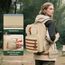 YOREPEK Taktischer Rucksack, 24L-30L Erweiterbar Wanderrucksack damen, Wasserabweisend und Laptopfach für 15,6 Zoll, Rucking Rucksack mit Abnehmbarer Hüfttasche für Wander, Outdoor, Mandelbraun