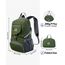 WATERFLY Ultraleicht Faltbar Klein Rucksack: 20L Leicht Packable Wanderrucksack Tagesrucksack Trekkingrucksack Outdoor Sportlich Backpack Travel Daypack für Herren Damen (Armeegrün)