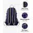 WATERFLY Ultraleicht Faltbar Klein Rucksack: 20L Leicht Packable Wanderrucksack Tagesrucksack Trekkingrucksack Outdoor Sportlich Backpack Travel Daypack für Herren Damen (Blau-Lila)