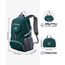 WATERFLY Ultraleicht Faltbar Klein Rucksack: 20L Leicht Packable Wanderrucksack Tagesrucksack Trekkingrucksack Outdoor Sportlich Backpack Travel Daypack für Herren Damen (Dunkelgrün)