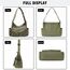 Captain Blues Canvas Messenger Bag Umhängetasche Crossbody Schulter Tote Hobo Bag für Frauen und Männer - Große Tasche mit mehreren Fächern (Grün)
