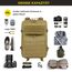 Zavothy Militär Rucksack 45L Rucksack Herren Damen, Wasserdicht Taktischer, Camping-Rucksack, Wanderrucksack, Outdoor Rucksack für Travel, Schule, Sport, Bushcraft (Gelb)