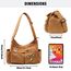 Captain Blues Canvas Messenger Bag Umhängetasche Crossbody Schulter Tote Hobo Bag für Frauen und Männer - Große Tasche mit mehreren Fächern (Braun)