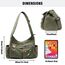 Captain Blues Canvas Messenger Bag Umhängetasche Crossbody Schulter Tote Hobo Bag für Frauen und Männer - Große Tasche mit mehreren Fächern (Grün)