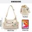 Captain Blues Canvas Messenger Bag Umhängetasche Crossbody Schulter Tote Hobo Bag für Frauen und Männer - Große Tasche mit mehreren Fächern (Beige)