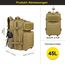 Zavothy Militär Rucksack 45L Rucksack Herren Damen, Wasserdicht Taktischer, Camping-Rucksack, Wanderrucksack, Outdoor Rucksack für Travel, Schule, Sport, Bushcraft (Gelb)