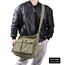 Captain Blues Canvas Messenger Bag Umhängetasche Crossbody Schulter Tote Hobo Bag für Frauen und Männer - Große Tasche mit mehreren Fächern (Grün)