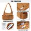 Captain Blues Canvas Messenger Bag Umhängetasche Crossbody Schulter Tote Hobo Bag für Frauen und Männer - Große Tasche mit mehreren Fächern (Braun)