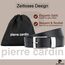 Pierre Cardin Leder-Gürtel Herren 40 mm breit, Gürtel Herren Vollledergürtel schwarz/braun, Größe/Size:Bundweite 95 cm Gesamtlänge 110 cm W 37.4 L, Farbe/Color:schwarz