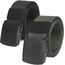 Chalier 2er Unisex Gürtel Nylon Canvas Belt für Damen und Herren, Stufenlos Verstellbarer Stoffgürtel, Länge 130 cm, Breite ca. 3,8 cm, mit Kunststoff Schnalle MEHRWEG