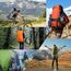 HOMIEE 50-Liter-Wanderrucksack, wasserdichter Reiserucksack für Camping mit Regenschutz, leichter Rucksack für Backpacking