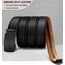 BULLIANT Gürtel Herren, Gürtel Ratsche Ledergürtel Automatikschließe für Herren Anzug Business Kleidung,Breit 35mm,Größe Angepasst(Schwarz-110cm/30-36" taille verstellbar)