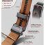 BULLIANT Gürtel Herren, Gürtel Ratsche Ledergürtel Automatikschließe für Herren Anzug Business Kleidung,Breit 35mm,Größe Angepasst(Roter Ziegelstein-115cm/32-38" taille verstellbar)