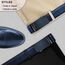 BULLIANT Gürtel Herren, Gürtel Ratsche Ledergürtel Automatikschließe für Herren Anzug Business Kleidung,Breit 35mm,Größe Angepasst(Navy Blau-120cm/34-40" taille verstellbar)