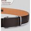 BULLIANT Gürtel Herren, Gürtel Ratsche Ledergürtel Automatikschließe für Herren Anzug Business Kleidung,Breit 35mm,Größe Angepasst(Dunkelbraun-110cm/30-36" taille verstellbar)