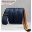BULLIANT Gürtel Herren, Gürtel Ratsche Ledergürtel Automatikschließe für Herren Anzug Business Kleidung,Breit 35mm,Größe Angepasst(Navy Blau-120cm/34-40" taille verstellbar)