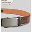 BULLIANT Gürtel Herren, Gürtel Ratsche Ledergürtel Automatikschließe für Herren Anzug Business Kleidung,Breit 35mm,Größe Angepasst(Tawny-110cm/30-36" taille verstellbar)
