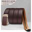 BULLIANT Gürtel Herren, Gürtel Ratsche Ledergürtel Automatikschließe für Herren Anzug Business Kleidung,Breit 35mm,Größe Angepasst(Hellbraun-110cm/30-36" taille verstellbar)